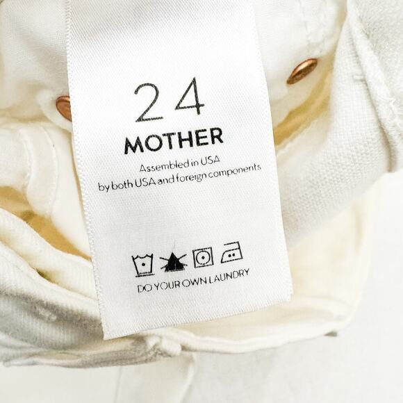 Mother High Waisted Looker Dagger Ankle fray Glass Slipper Denim Jeans Size 24 - Picture 7 of 11